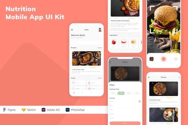 Nutrition Mobile App UI Kit