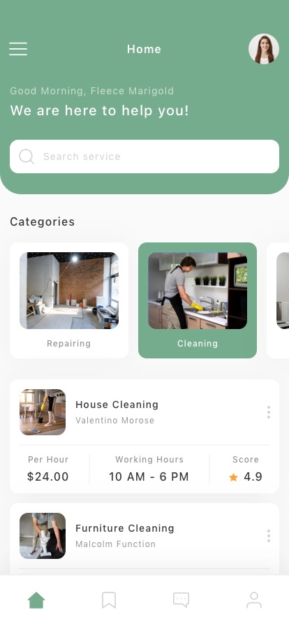 Services Marketplace Mobile App UI Kit - Screenshot 1