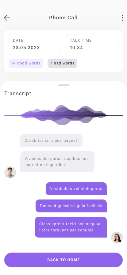 Voice Analysis Mobile App UI Kit - Screenshot 3