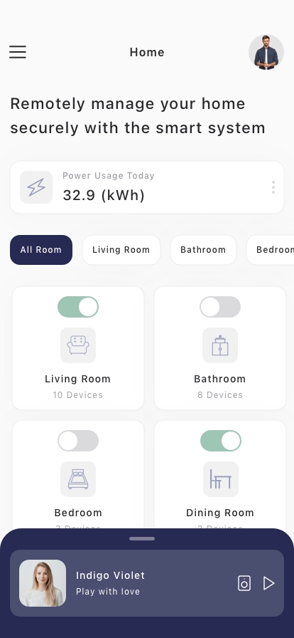 Home Control Mobile App UI Kit for Figma, Sketch & XD | UIworkshop