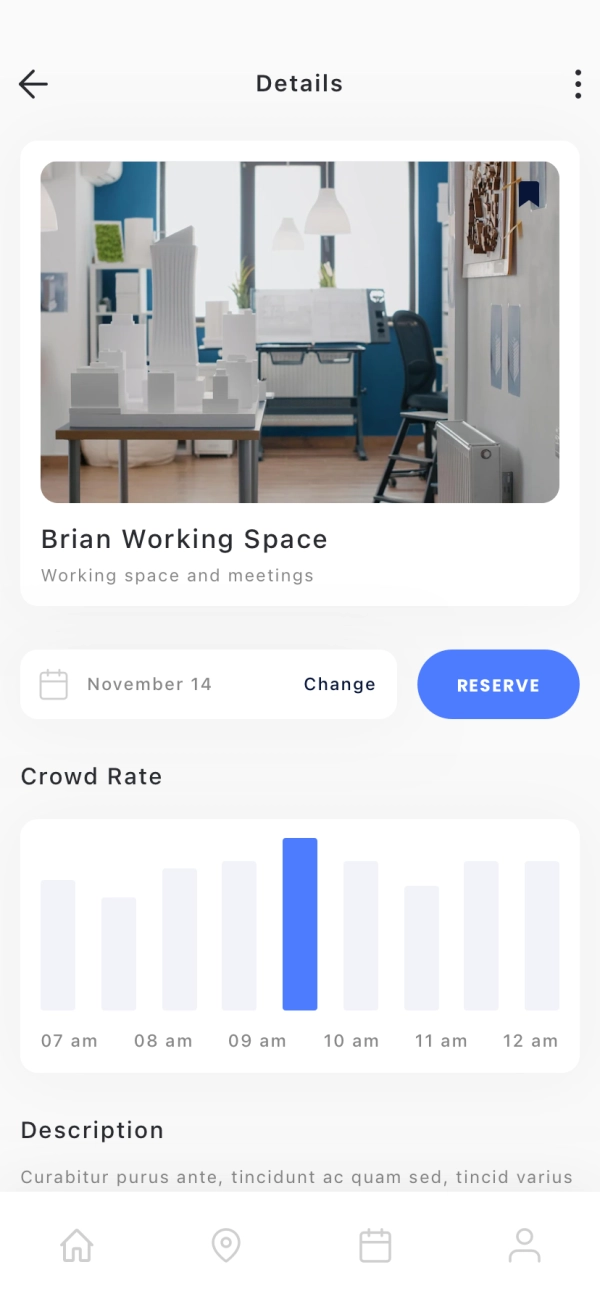 Work Space Booking Mobile App UI Kit - Screenshot 3