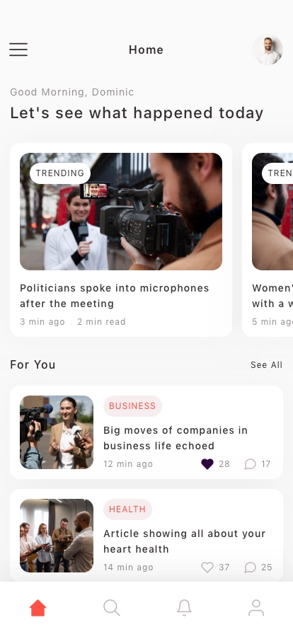 News Mobile App UI Kit - Screenshot 2