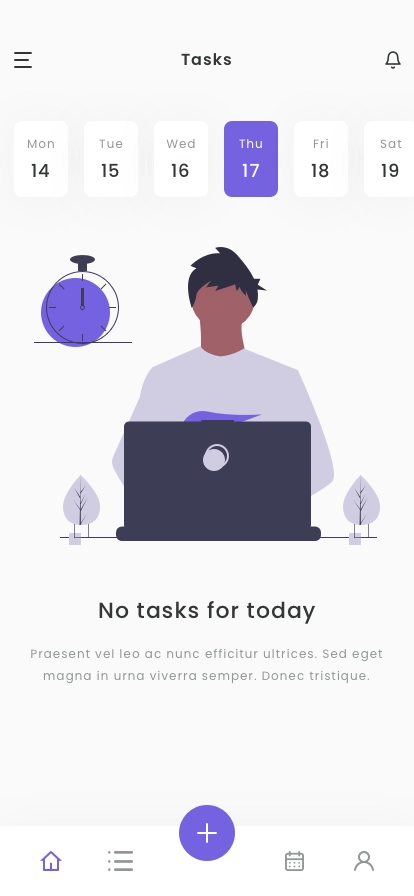 Pomodoro & Daily Productivity Mobile App UI Kit - Screenshot 1