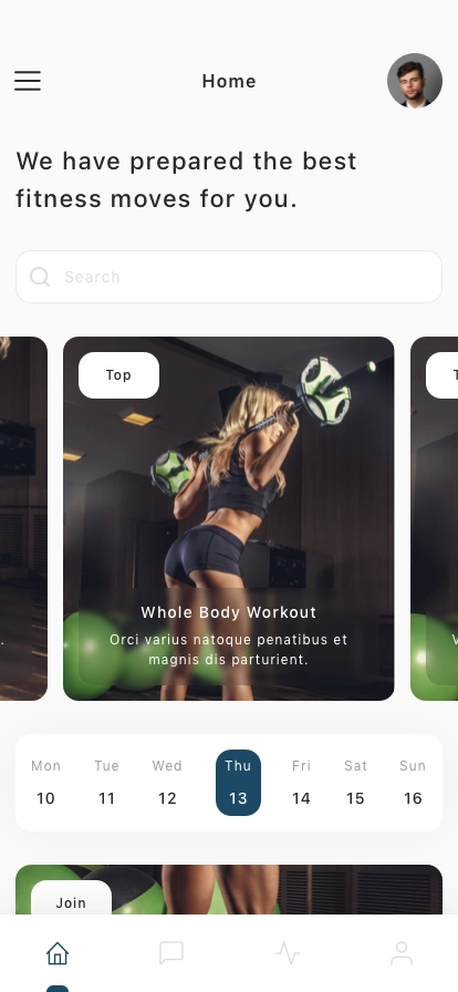 Fitness Mobile App UI Kit - Screenshot 1