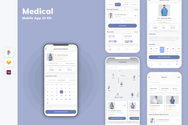 Medical Mobile App UI Kit
