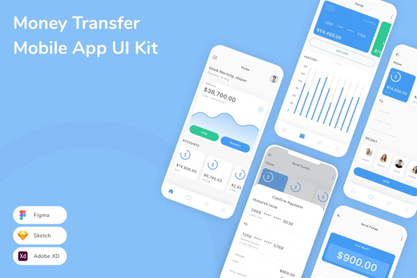 Money Transfer Mobile App UI Kit
