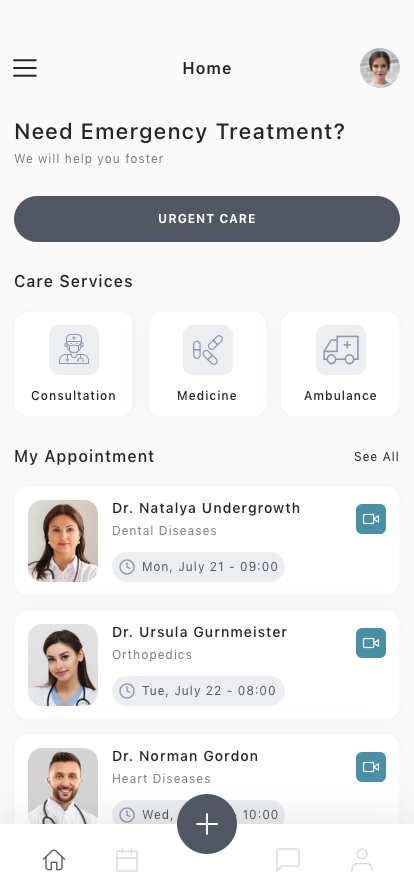 Medical Services Mobile App UI Kit - Screenshot 1
