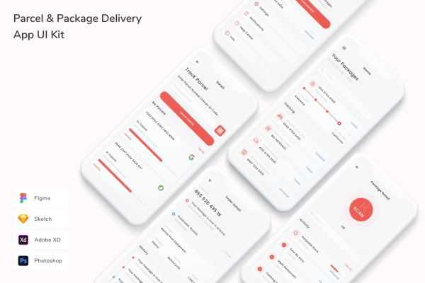 Parcel & Package Delivery App UI Kit