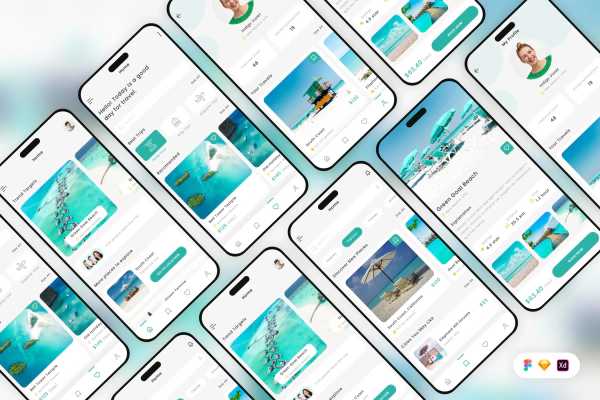 Travel Search Mobile App UI Kit
