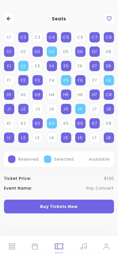 Music Event & Concert Mobile App UI Kit - Screenshot 5