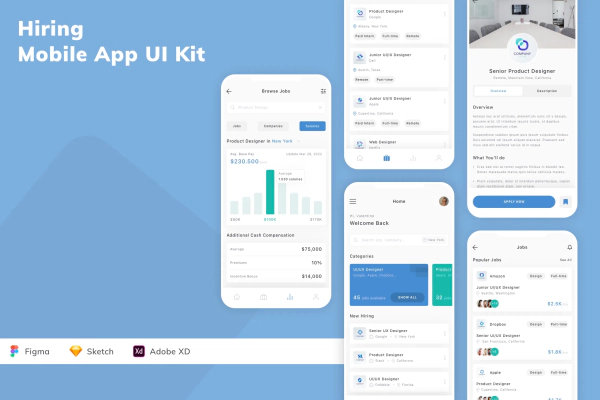 Hiring Mobile App UI Kit
