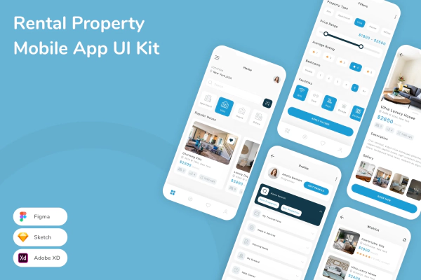 Rental Property Mobile App UI Kit