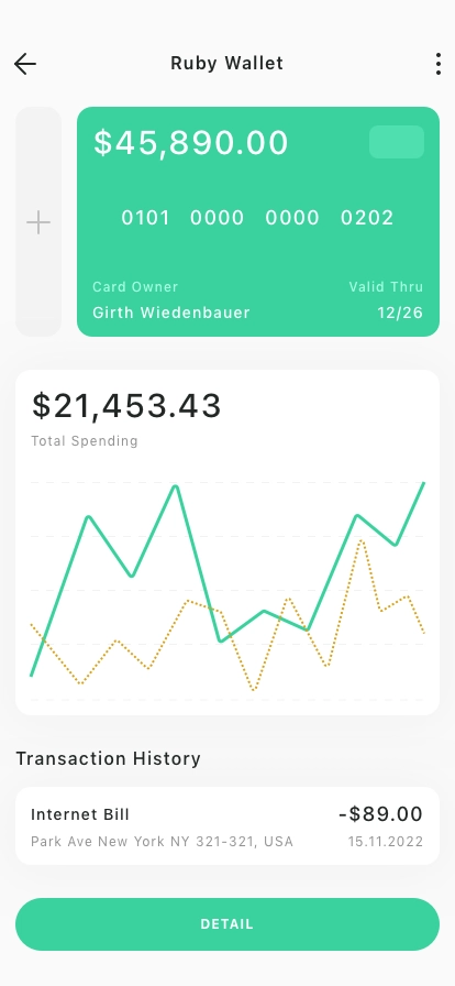 Banking Chart Mobile App UI Kit - Screenshot 2