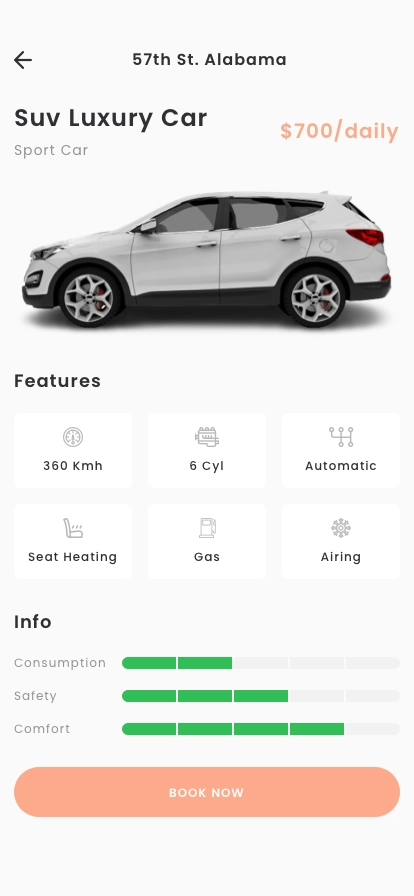 Luxury Car Rental Mobile App UI Kit - Screenshot 5