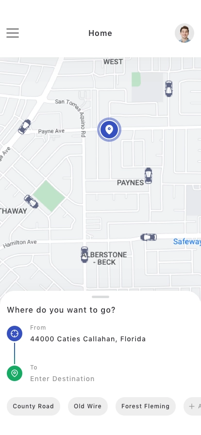 Ridesharing App UI Kit - Screenshot 1