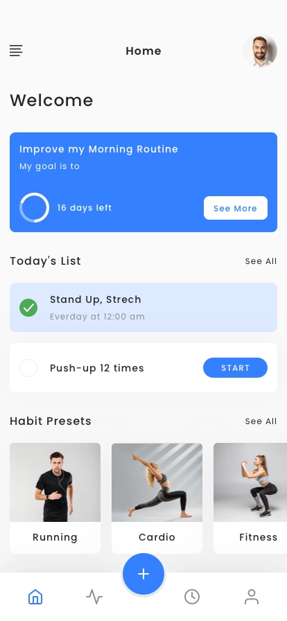 Habit & Routine Tracker App UI Kit for Figma, Sketch & XD | UIworkshop