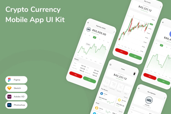 Crypto Currency Mobile App UI Kit