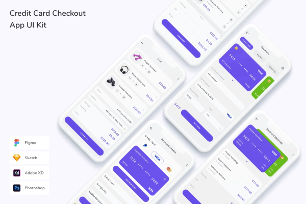 Credit Card Checkout App UI Kit