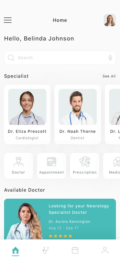 Doctor Consultant Mobile App UI Kit - Screenshot 1
