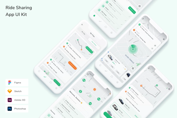 Ride Sharing App UI Kit