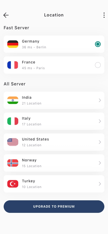 VPN Mobile App UI Kit - Screenshot 2