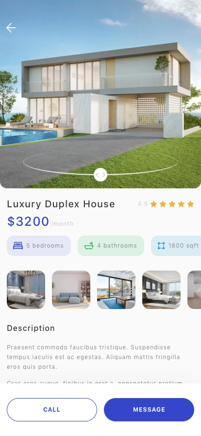 Property Rental Mobile App UI Kit - Screenshot 4