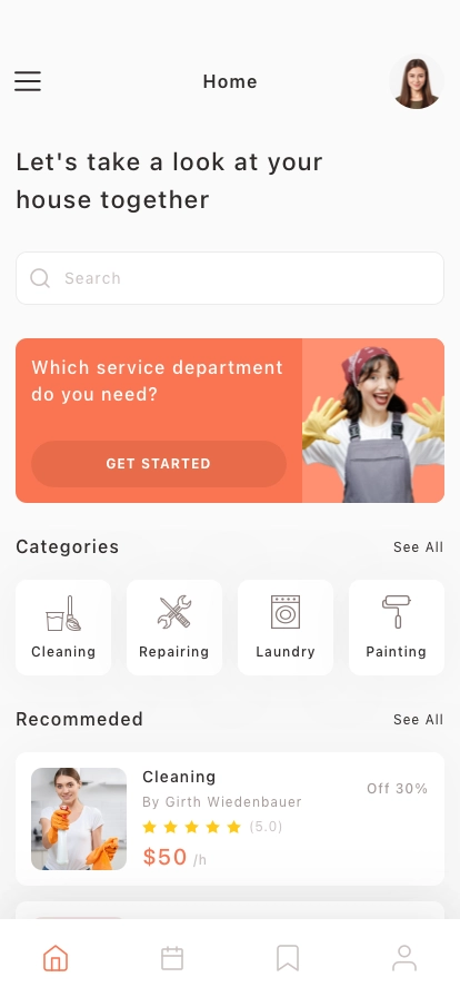 Home Service Mobile App UI Kit - Screenshot 1