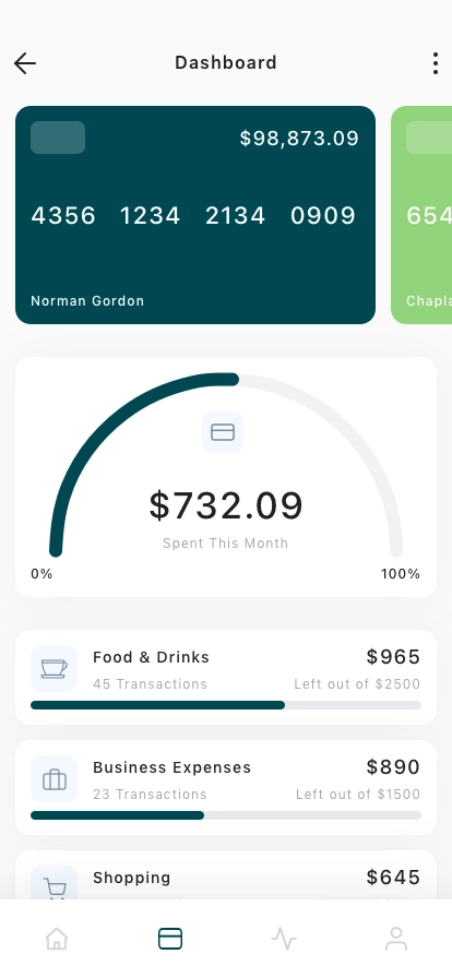 Fintech Dashboard Mobile App UI Kit - Screenshot 4