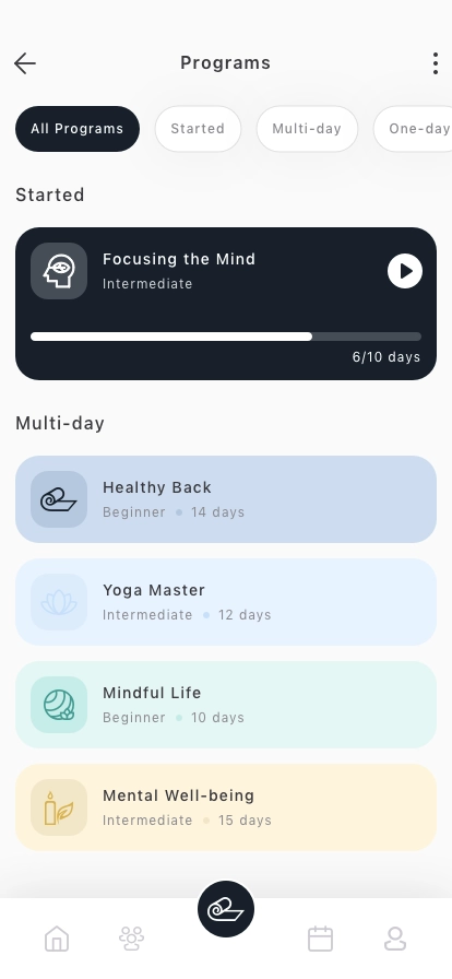 Yoga & Wellness Mobile App UI Kit - Screenshot 2
