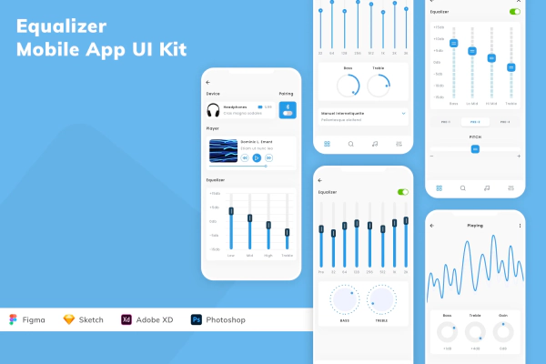 Equalizer Mobile App UI Kit