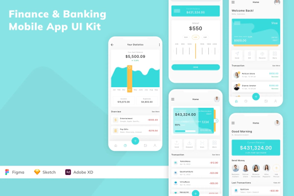 Finance & Banking Mobile App UI Kit