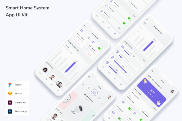 Smart Home System App UI Kit