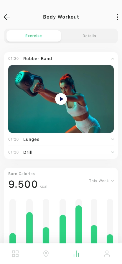 Fitness Tracking Mobile App UI Kit - Screenshot 4