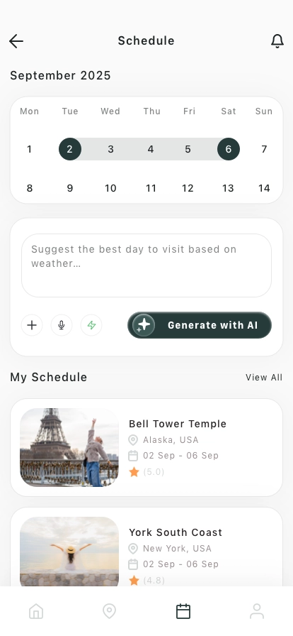 AI Travel Booking Mobile App UI Kit - Screenshot 4