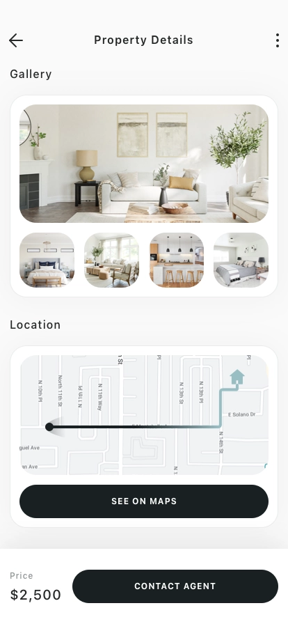 Rental Property Mobile App UI Kit - Screenshot 5