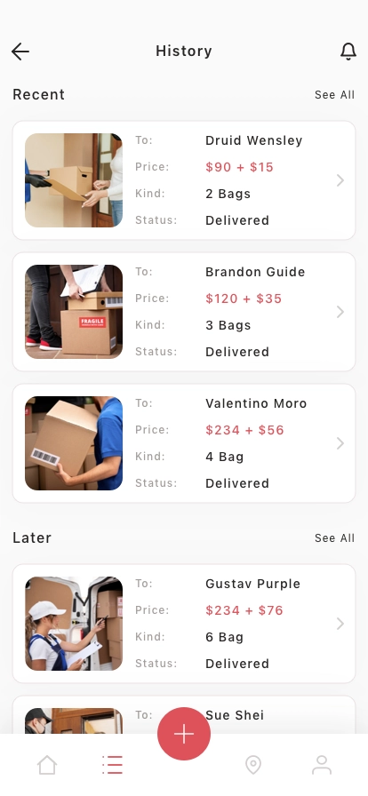 Logistic & Shipping Mobile App UI Kit - Screenshot 4