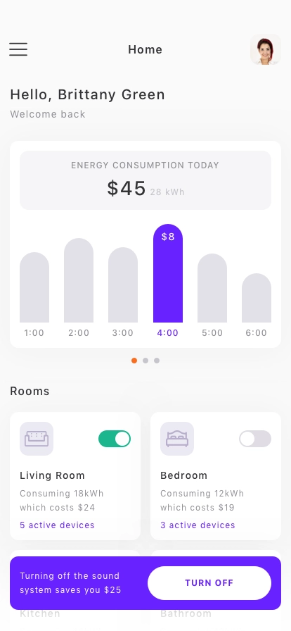 Energy Monitor Mobile App UI Kit - Screenshot 2