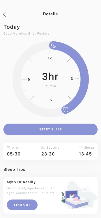 Sleep Monitor Mobile App UI Kit - Screenshot 2