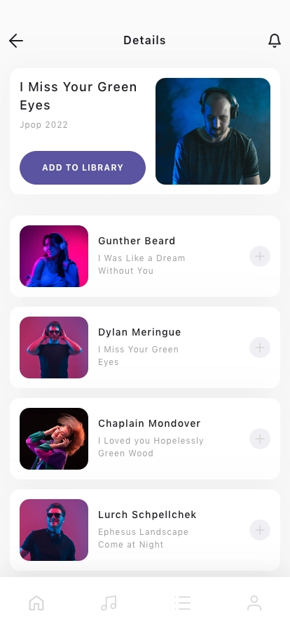 Playlist Music Mobile App UI Kit - Screenshot 2
