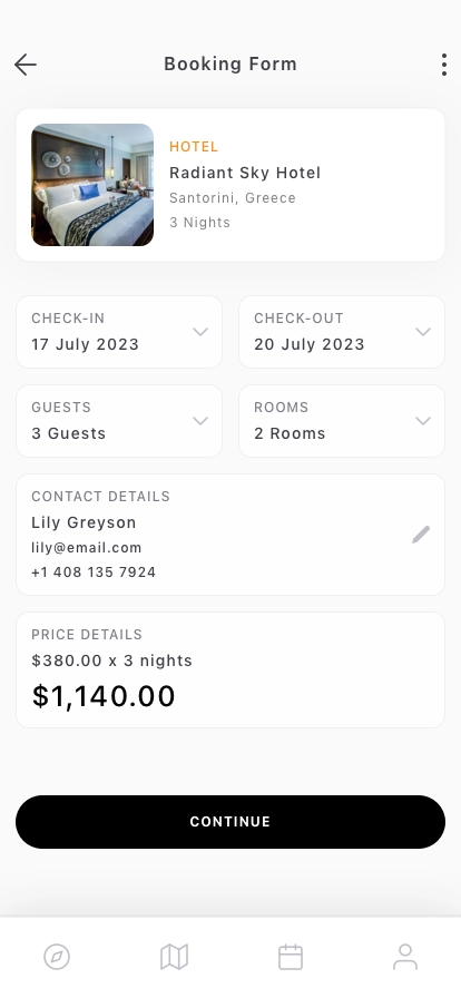Hotel Reservation Mobile App UI Kit - Screenshot 4