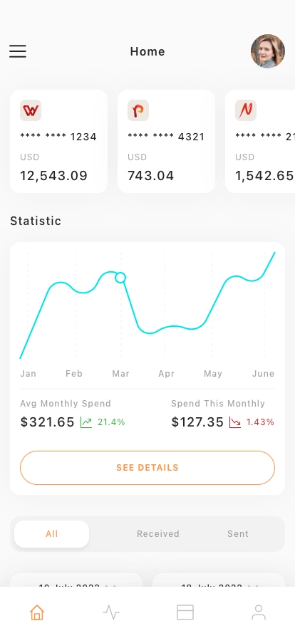 Wallet Mobile App UI Kit - Screenshot 1