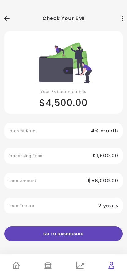 EMI Calculation Mobile App UI Kit - Screenshot 5