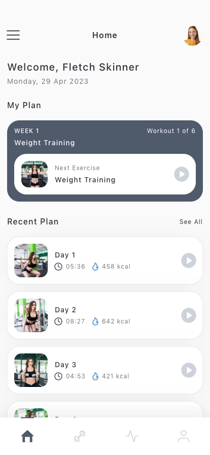 Training Tracker Mobile App UI Kit - Screenshot 1