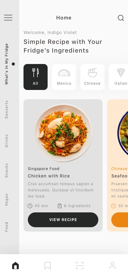 Food Recipe Mobile App UI Kit - Screenshot 1