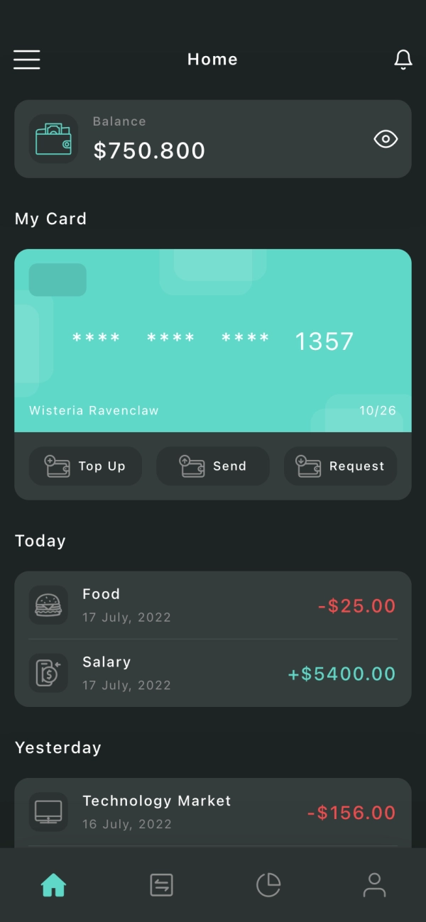 Finance Manager Mobile App UI Kit - Screenshot 1