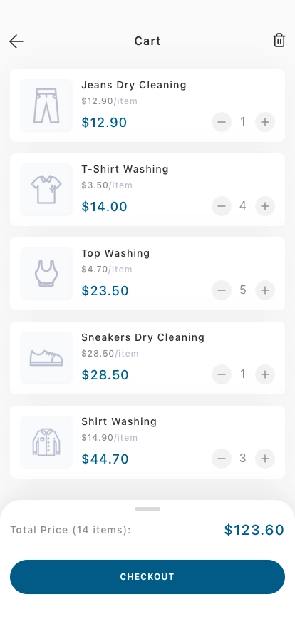 Laundry Mobile App UI Kit - Screenshot 5