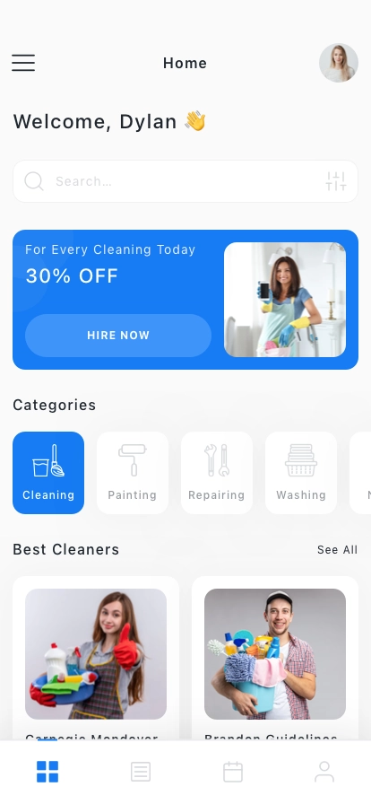 Home Service Mobile App UI Kit - Screenshot 1