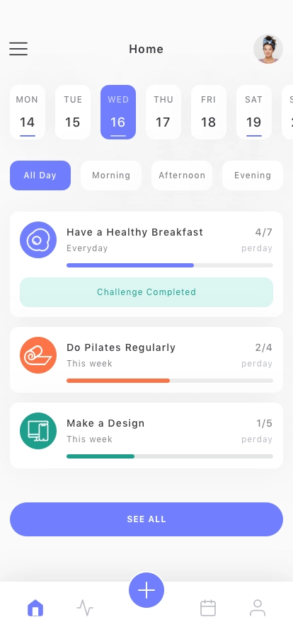 Goals Tracker Mobile App UI Kit - Screenshot 1