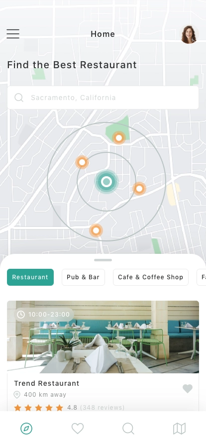 Local Restaurant Finder App UI Kit - Screenshot 1