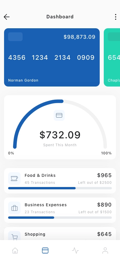 Fintech Dashboard Mobile App UI Kit - Screenshot 5